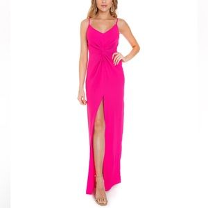AMANDA UPRICHARD Ellie Maxi Dress Hot/Electric Pink